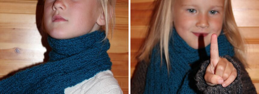 Dark Blue Knitted scarf
