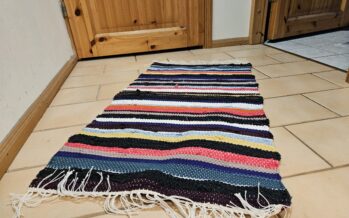 Handmade RAG RUG (kangastelgedel kootud kaltsuvaip) #19