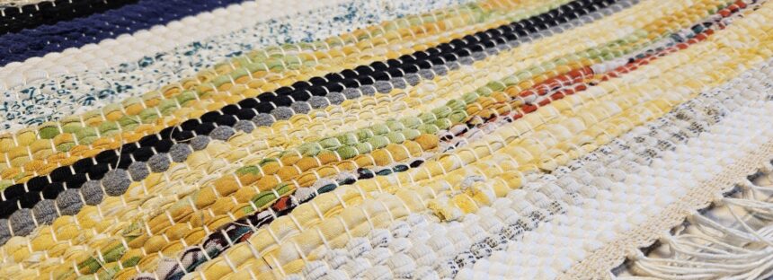Handmade RAG RUG (kangastelgedel kootud kaltsuvaip) #22